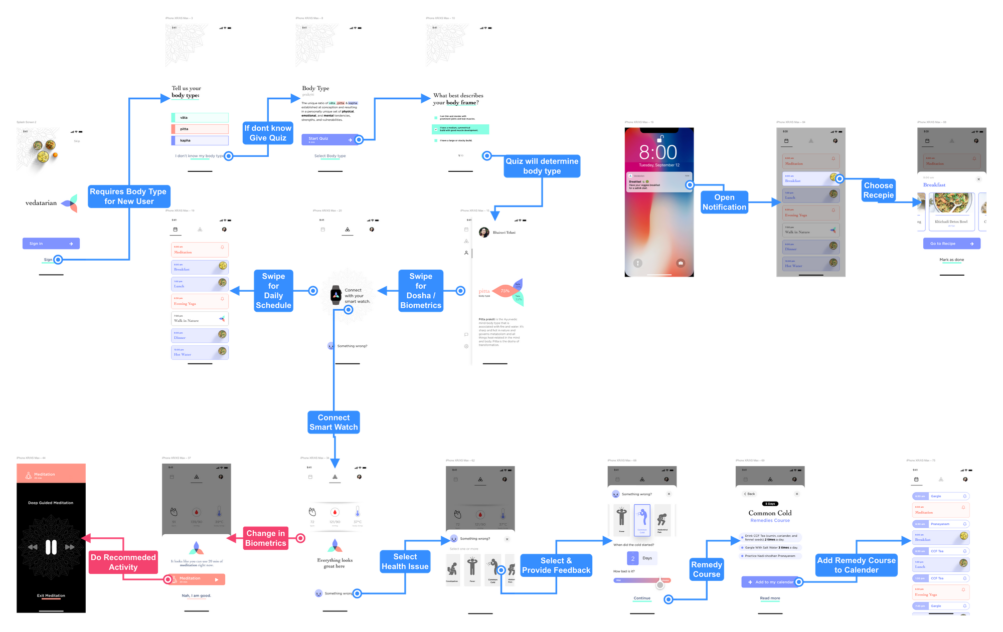 vedatarian User flow